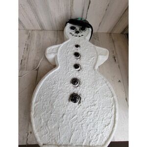 Don featherstone snowman gingerbread snowman blow mold vintage Xmas white